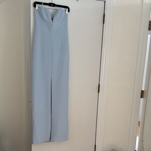BCBGMaxAzria Light Blue Strapless long gown